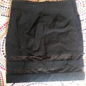 Mesh panel black skirt